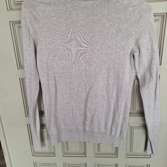 Express Sweater SzS/P Cream Stud Embellished Front Banded Cuff/Hem Cotton/Nylon - Picture 8 of 9